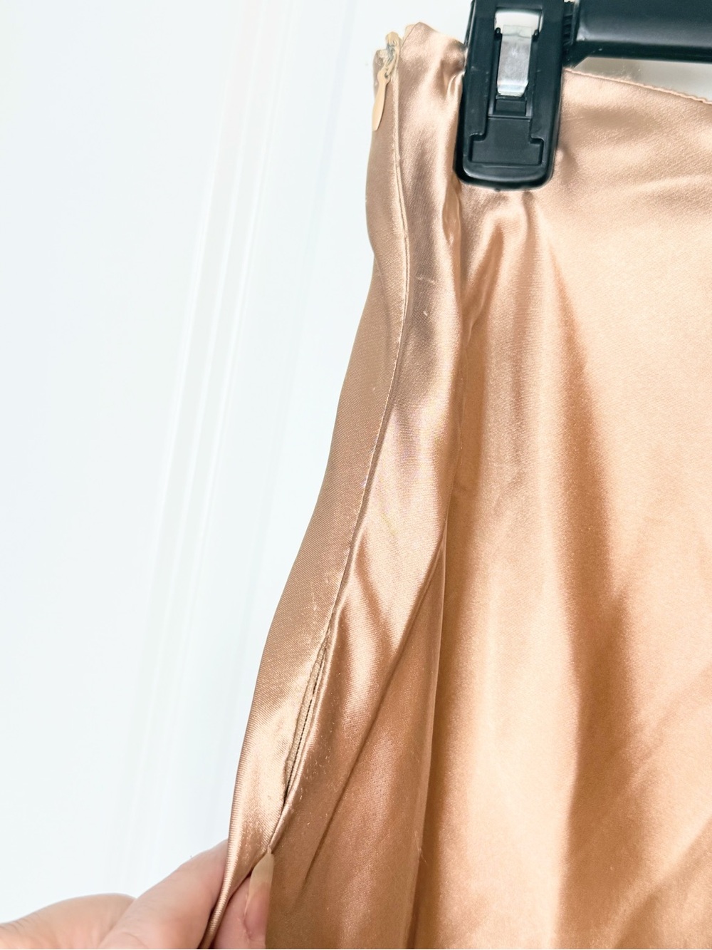 Alter’d State Satin Midi Skirt M Champagne Bias Cut Slip Skirt Made USA - Picture 4 of 7